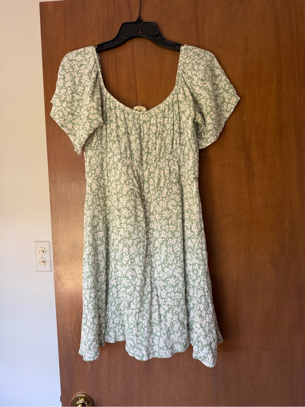 Altar'd State Sage Green Floral Mini Dress